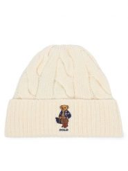 Polo Ralph Lauren Czapka 455P18118003 Kremowy. Białe czapki zimowe damskie Polo Ralph Lauren, z wełny. Za 419.99 zł.