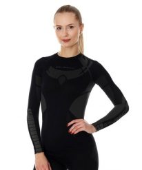 Bluza damska z długim rękawem Brubeck DRY. Czarne kurtki do biegania damskie Brubeck, l, bez wzorów, z dzianiny, bez kaptura. Za 346.70 zł.
