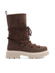 Jenny Fairy Śniegowce ROSA WS5956-03 Brązowy. Brązowe śniegowce damskie Jenny Fairy, z materiału. Za 129.99 zł.