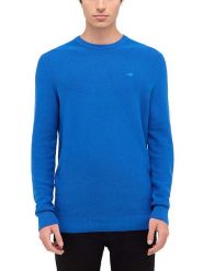 Mustang Sweter w kolorze niebieskim rozmiar: L. Niebieskie swetry męskie Mustang, l, bez wzorów, z bawełny, bez kołnierzyka. Za 114.17 zł.
