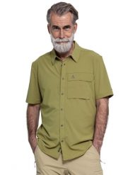Koszula trekkingowa męska Schöffel Dooser. Szare koszule męskie Schöffel, na lato, l, bez wzorów, z elastanu, bez kołnierzyka, bez ramiączek. Za 314.99 zł.