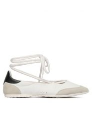Patrizia Pepe Baleriny 8Z0123/L150-W101 Biały. Białe baleriny damskie Patrizia Pepe, bez wzorów, ze skóry, bez obcasa. Za 919.99 zł.