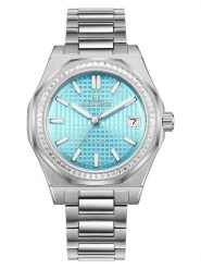 ALAIN ASTER Zegarek kwarcowy w kolorze srebrno-turkusowym rozmiar: onesize. Szare, analogowe zegarki damskie ALAIN ASTER, ze stali. Za 1,130.99 zł.