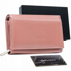 Portfel skórzany 4U Cavaldi RD-02-GCL różowy. Czerwone portfele damskie 4U Cavaldi, bez wzorów, ze skóry. Za 69.99 zł.