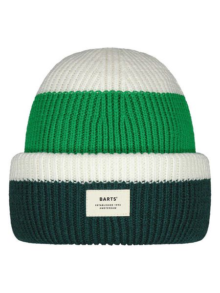 Barts Czapka "Ardem" w kolorze zielonym rozmiar: onesize. Zielone czapki męskie Barts, z aplikacjami, ze splotem, sportowe. Za 104.64 zł.