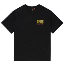 T-Shirt Deus Ex Machina Cutaway Black. Czarne t-shirty męskie Deus Ex Machina, l, bez wzorów, z jeansu, bez kołnierzyka. Za 207.27 zł.