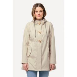 Damskie Kurtka softshell HYPRAR hydrofobowa podszewka z polaru kaptur. Brązowe kurtki damskie Ulla Popken, plus size, bez wzorów, z elastanu, bez kaptura. W wyprzedaży za 383.99 zł.