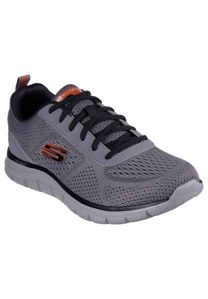 Buty sportowe męskie Skechers Track Leshur. Szare buty sportowe na co dzień męskie Skechers, z meshu, bez zapięcia, trekkingowe. Za 390.00 zł.