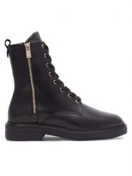 Sergio Bardi Trzewiki ARC-C1040-01SB Czarny. Czarne botki damskie Sergio Bardi, ze skóry, bez obcasa, na płaskiej podeszwie, bez zapięcia. Za 189.99 zł.