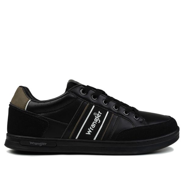 Buty męskie sportowe do chodzenia Wrangler BUTCH MEN LOW. Czarne buty sportowe na co dzień męskie Wrangler, bez zapięcia, trekkingowe. W wyprzedaży za 199.00 zł.