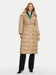 Liu Jo Płaszcz zimowy WF4167 T2709 Beżowy Regular Fit. Brązowe kurtki damskie Liu Jo, na zimę, bez wzorów, z syntetyku. Za 1,259.00 zł.