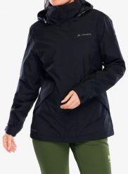 Kurtka damska Vaude Rosemoor 3in1 Jacket II. Czarne kurtki damskie Vaude, xs, bez wzorów, z materiału, bez kaptura. Za 898.95 zł.