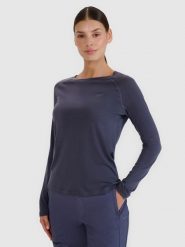 4F Longsleeve trekkingowy szybkoschnący z wełną Merino damski - szary XS. Szare obuwie trekkingowe damskie 4f. W wyprzedaży za 199.99 zł.