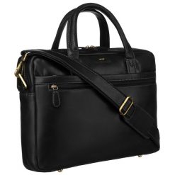 Torba na laptopa Peterson PTN LP-2680-COM czarna. Czarne torby na laptopa damskie Peterson, bez wzorów, ze skóry. Za 549.99 zł.