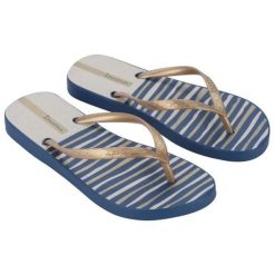 Japonki Ipanema Classic Happy Xii Fem 83582 AW916 złoty. Żółte klapki damskie bez wzorów, z materiału, bez obcasa. Za 129.90 zł.