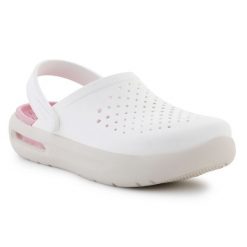 Klapki Crocs Inmotion Clog LiteRide 209964-100 białe. Białe klapki damskie bez wzorów, bez obcasa. Za 435.61 zł.