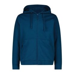 Bluza z kapturem CMP Luca. Niebieskie bluzy z kapturem męskie CMP, xl, z bawełny. Za 253.00 zł.