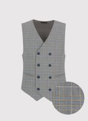 PAKO LORENTE – Szara kamizelka w jasną kratę. Szare kamizelki męskie Pako Lorente, m, z elastanu. Za 249.99 zł.