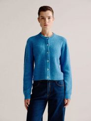 Josephine & Co Kardigan "Laurine" w kolorze niebieskim rozmiar: XXL. Niebieskie kardigany damskie Josephine & Co, xxl, bez wzorów, prążkowane. Za 236.61 zł.