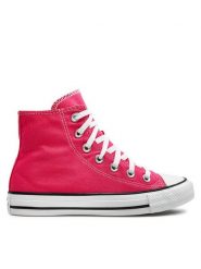 Converse Trampki Chuck Taylor All Star Hi A08136C Różowy. Czerwone trampki i tenisówki damskie Converse, bez wzorów, z materiału. Za 229.99 zł.