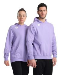 ARENA BLUZA TEAM HOODED SWEAT PANEL 004904/950 LAVANDA M. Fioletowe bluzy sportowe damskie Arena, m, bez wzorów, z bawełny, bez ramiączek, bez kaptura. Za 301.98 zł.