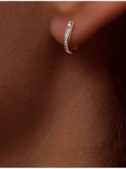DIA DIAMONDS Pozłacane kolczyki z diamentami rozmiar: onesize. Żółte kolczyki damskie DIA DIAMONDS, z diamentem, pozłacane. Za 249.17 zł.