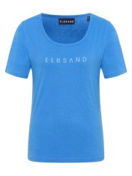 ELBSAND Koszulka "Loralie" w kolorze niebieskim rozmiar: L. Niebieskie t-shirty damskie ELBSAND, l, bez wzorów, bez kołnierzyka. Za 82.64 zł.