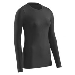 Koszulka sportowa z długim rękawem CEP Cold Weather Base damska. Czarne bluzki sportowe damskie CEP, xs, bez wzorów, bez ramiączek. Za 209.00 zł.