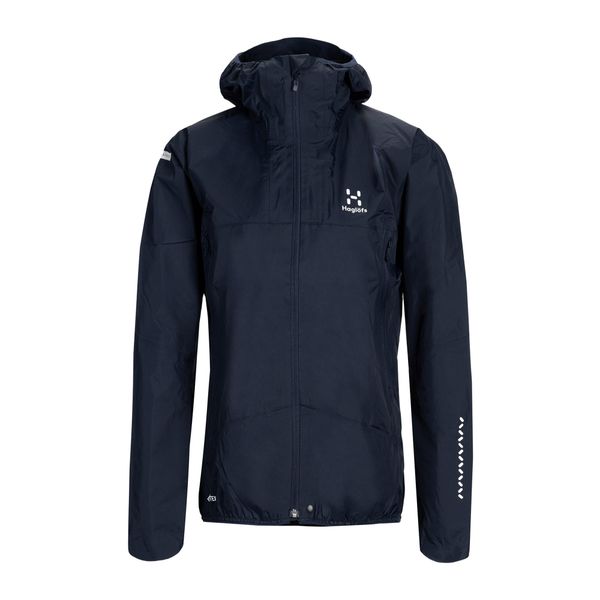 Kurtka przeciwdeszczowa damska Haglöfs L.I.M GTX. Niebieskie kurtki damskie Haglöfs, l, bez wzorów, bez kaptura. Za 629.99 zł.