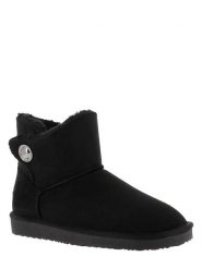 ISLAND BOOT Botki zimowe "Catalina" w kolorze czarnym rozmiar: 38. Czarne botki damskie Island Boot, na zimę, z materiału, bez obcasa, bez zapięcia. Za 109.78 zł.