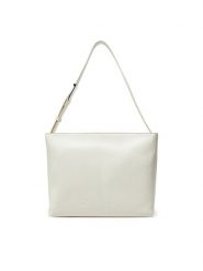 Calvin Klein Torebka Embossed Logo Medium Shopper K60K613172 Écru. Shopper bag damskie CALVIN KLEIN, bez wzorów, ze skóry, bez dodatków. Za 419.99 zł.