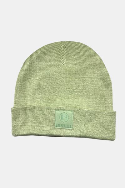 Czapka żeglarska unisex dla dorosłych - pistacjowa. Zielone czapki męskie AFTER ESSENTIALS, z aplikacjami, prążkowane, eleganckie. Za 55.00 zł.