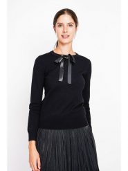 ASSUILI Sweter w kolorze czarnym rozmiar: 42. Czarne swetry klasyczne damskie Assuili, bez kołnierzyka. Za 100.04 zł.