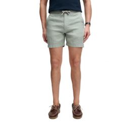 Lniane szorty Superdry. Zielone szorty męskie Superdry., na lato, bez wzorów, ze lnu, eleganckie. Za 377.70 zł.