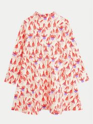 Mini Rodini Sukienka codzienna Fuchsia 2475010842 Kolorowy Regular Fit. Różowe sukienki dziewczęce Mini Rodini, bez wzorów, z bawełny, bez ramiączek. Za 169.99 zł.