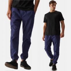 SPODNIE MĘSKIE 4F CASUAL JOGGERY L TTROM0944. Spodnie materiałowe męskie 4f, bez wzorów, casualowe. Za 159.99 zł.