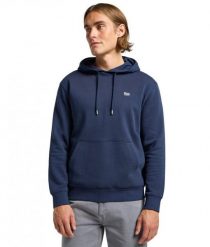 MESKA BLUZA LEE PLAIN HOODIE MOOD INDIGO 112363881. Niebieskie bluzy bez kaptura męskie Lee, l. Za 209.99 zł.