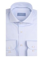 PROFUOMO Koszula - Slim fit - w kolorze błękitnym rozmiar: 38. Niebieskie koszule męskie PROFUOMO, bez wzorów, z bawełny, bez kołnierzyka, bez ramiączek. Za 172.89 zł.
