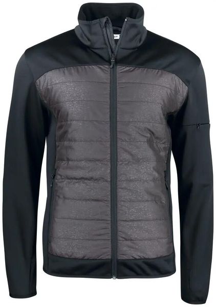Clique Custer Lekko ocieplana bluza polarowa z nadrukiem odblaskowym. Czarne bluzy bez kaptura męskie CLIQUE, m, z jersey. Za 324.80 zł.