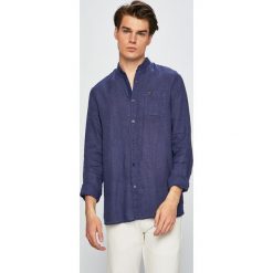Guess Jeans - Koszula. Niebieskie koszule męskie Guess Jeans, m, z aplikacjami, z jeansu, bez kołnierzyka, bez ramiączek. W wyprzedaży za 239.90 zł.