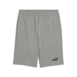 Młodzieżowe szorty ESS z logo No. 1 z dżerseju PUMA Medium Gray Heather. Szara szorty męskie Puma, bez wzorów, z dżerseju, młodzieżowe. Za 89.00 zł.