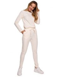 Made of emotion Kombinezon w kolorze kremowym rozmiar: XXL. Brązowe kombinezony damskie Made Of Emotion, xxl, bez wzorów, bez kołnierzyka, bez ramiączek. Za 179.99 zł.