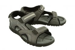 GEOX U8224D S.STRADA 0BC50 C9014 stone/lt grey, sandały męskie. Szare sandały męskie Geox, bez zapięcia. Za 305.92 zł.