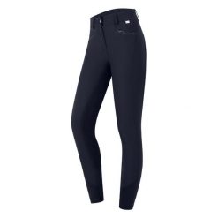 Spodnie jeździeckie full grip wysoki stan damskie ELT Oktavia Curved. Niebieskie spodnie materiałowe damskie ELT, bez wzorów, z elastanu, klasyczne, z podwyższonym stanem. Za 346.50 zł.