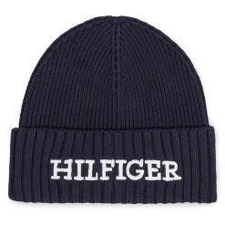 Czapka Tommy Hilfiger. Niebieskie czapki męskie Tommy Hilfiger, na zimę, bez wzorów. Za 259.99 zł.