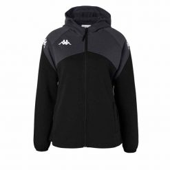 Damska bluza dresowa Kappa Fianta. Czarne bluzy sportowe damskie Kappa, l, bez wzorów, z dresówki, bez ramiączek, długie, z kapturem. Za 340.05 zł.