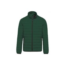 Lekka kurtka puchowa Kariban. Zielone kurtki męskie KARIBAN, xl, bez wzorów, z poliamidu, bez kaptura. Za 311.00 zł.