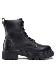 Lasocki Trapery EST-DONNA-03 Czarny. Czarne trapery damskie Lasocki, ze skóry, bez obcasa. Za 269.99 zł.