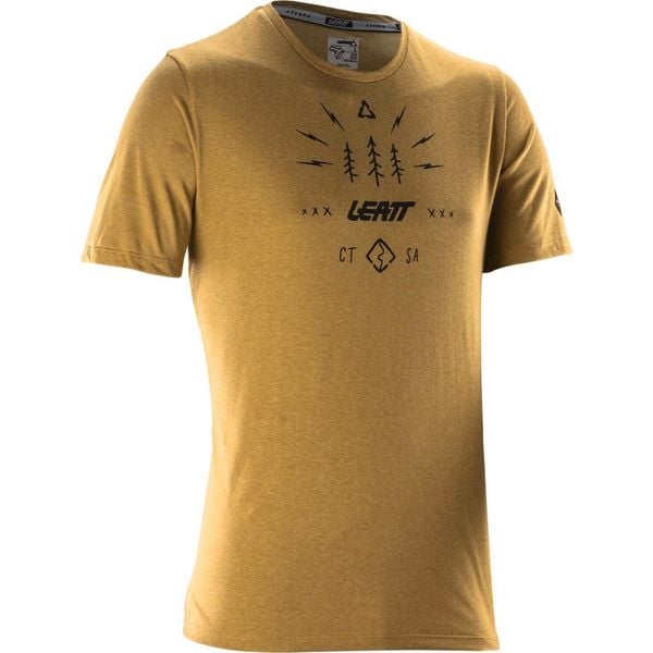 Koszulka rowerowa męska Leatt MTB Gravity 3.0. Brązowe t-shirty sportowe męskie LEATT, m, bez ramiączek, rowerowe. Za 229.99 zł.
