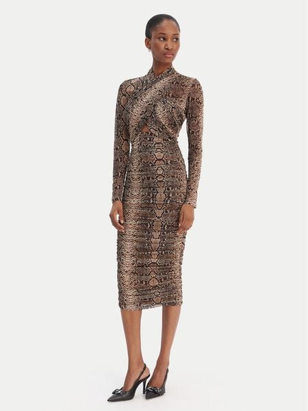 Bardot Sukienka koktajlowa Aliyah 56305DB4 Brązowy Slim Fit. Brązowe sukienki damskie BARDOT, s, bez wzorów, z syntetyku, wizytowe, bez kołnierzyka, bez ramiączek. Za 529.99 zł.